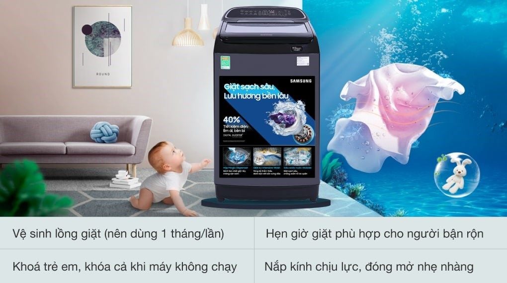 Máy giặt Samsung DD Inverter 10 Kg WA10T5260BV/SV