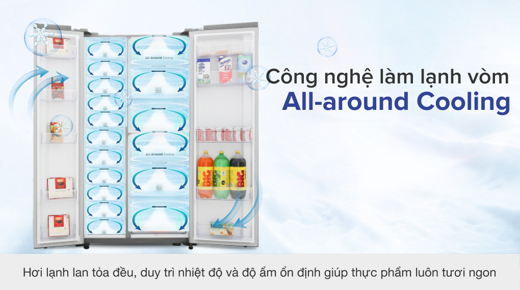 Tủ lạnh Samsung Inverter 647 lít RS62R5001M9/SV