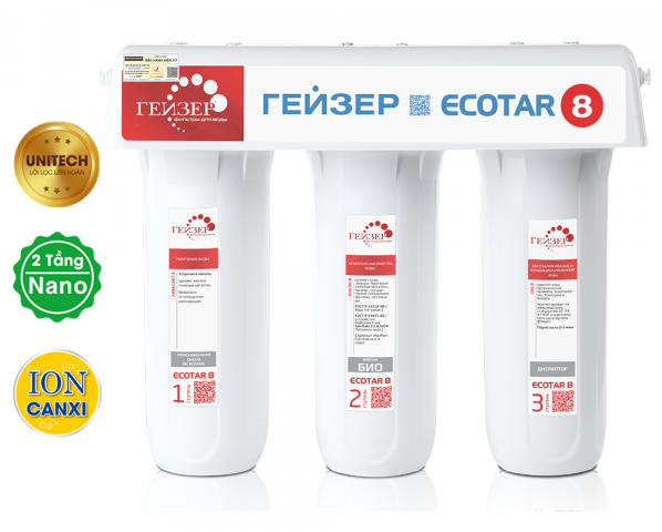 Máy lọc nước nano canxi Geyser Ecotar 8 - Made in Russia