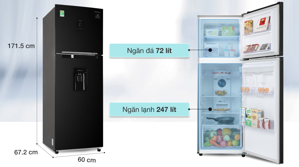 Tủ lạnh Samsung Inverter 319 lít RT32K5932BU/SV