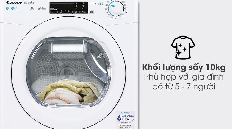 Máy sấy ngưng tụ Candy 10 Kg CSO C10TE-S