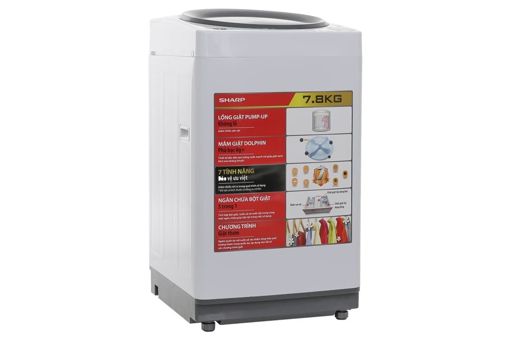 Máy giặt Sharp 7.8 kg ES-U78GV-H