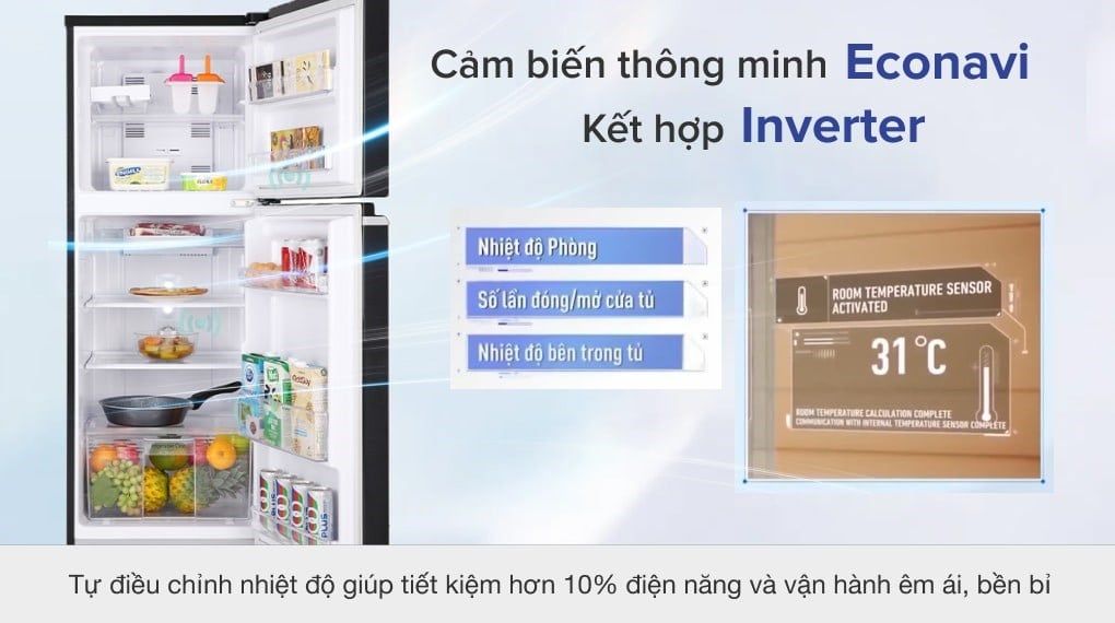 Tủ lạnh Panasonic Inverter 188 lít NR-BA229PKVN