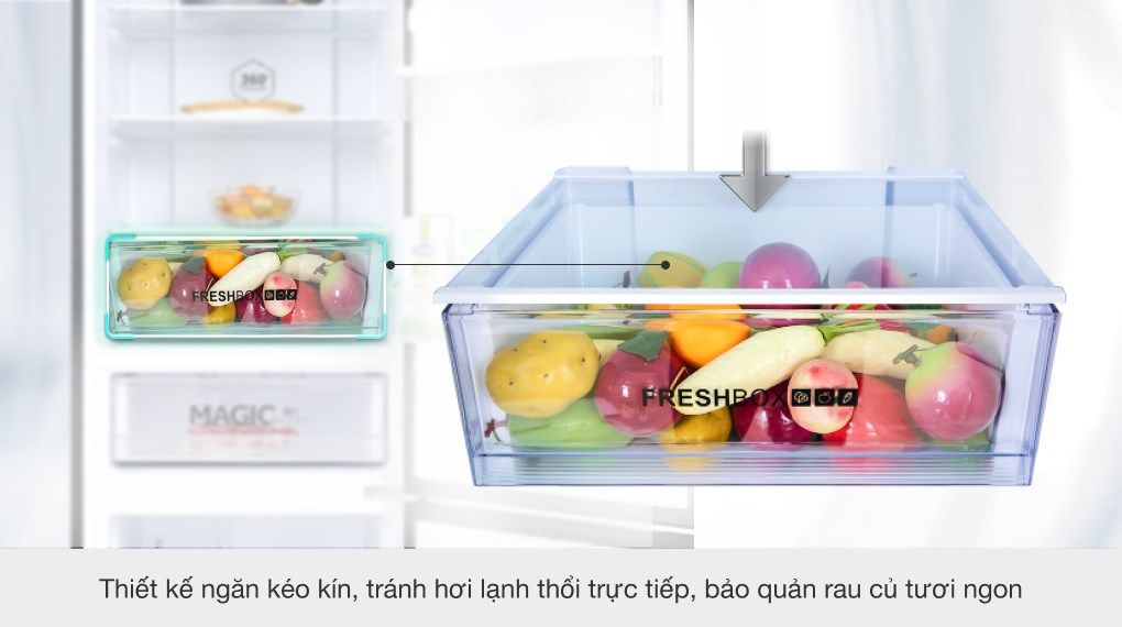 Tủ lạnh Aqua Inverter 320 lít AQR-B399MA(HB)