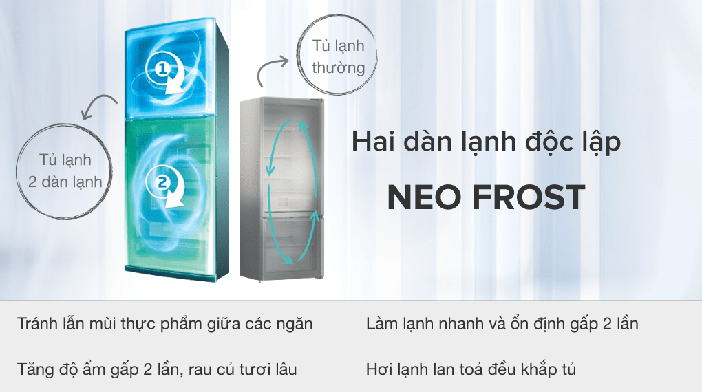 Tủ lạnh Beko Inverter 250 lít RDNT271I50VWB