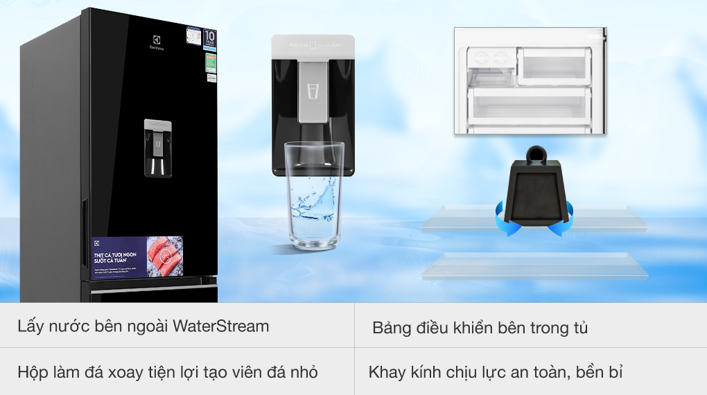 Tủ lạnh Electrolux Inverter 335 lít EBB3742K-H