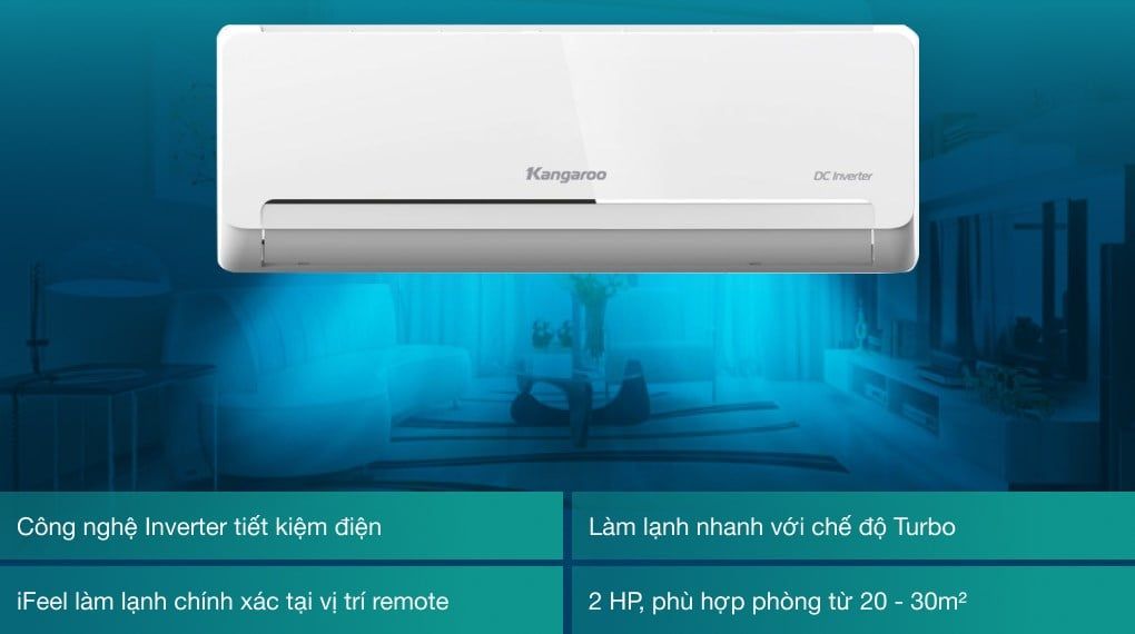 Điều hòa Kangaroo 18000 BTU 1 chiều Inverter KGAC18CI gas R-32