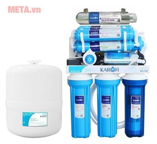 Máy lọc nước RO, 9 lõi lọc Karofi KSI90, tủ IQ