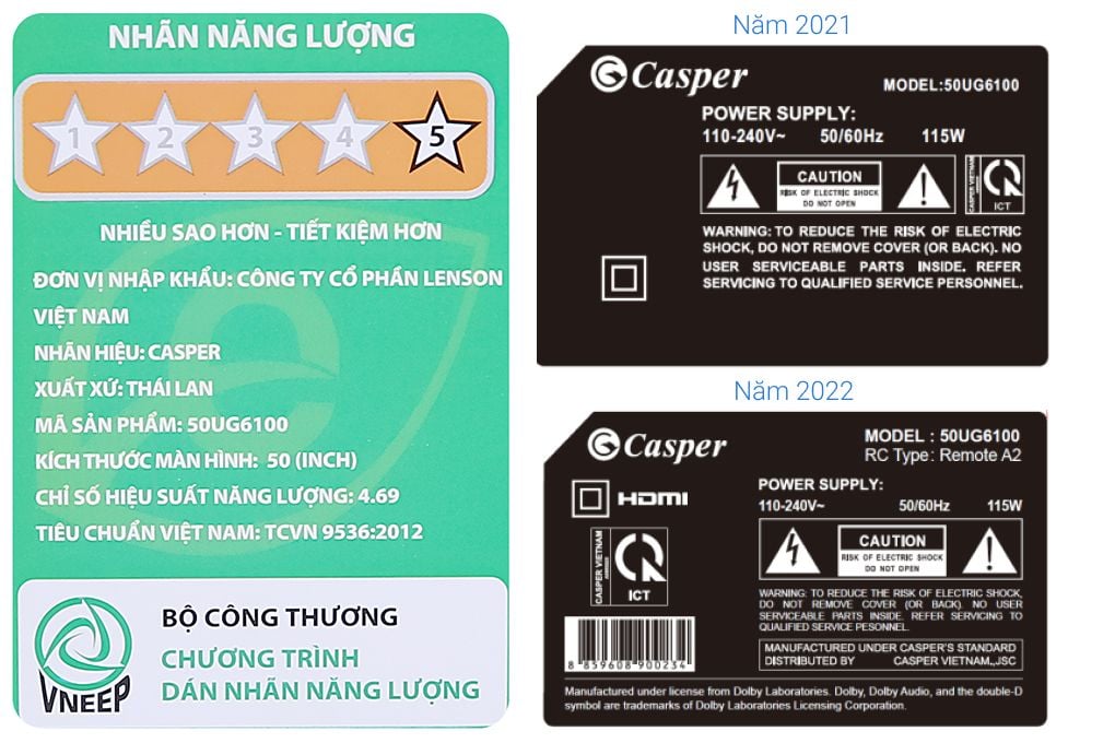 Android Tivi Casper 4K 50 inch 50UG6100