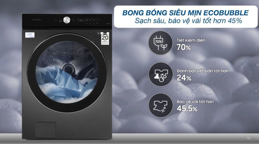 Máy giặt Bespoke Samsung WF24B9600KV 24 Kg Inverter