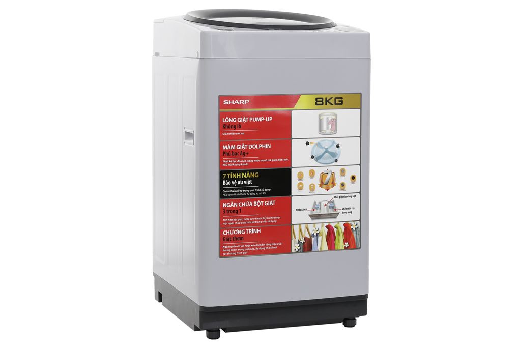 Máy giặt Sharp 8 kg ES-U80GV-H