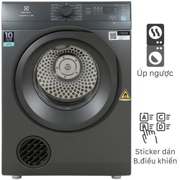 Máy sấy thông hơi Electrolux 8.5 kg EDV854N3SB