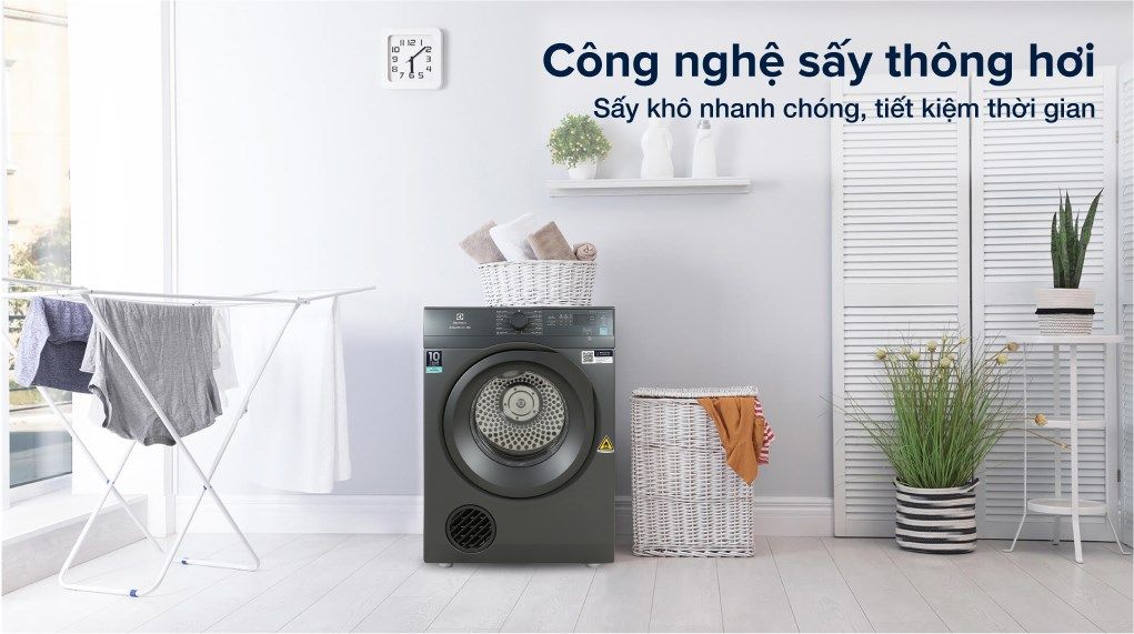 Máy sấy thông hơi Electrolux 8.5 kg EDV854N3SB