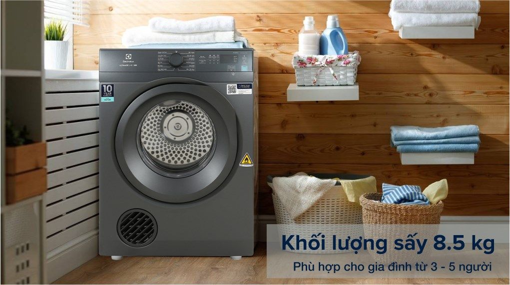 Máy sấy thông hơi Electrolux 8.5 kg EDV854N3SB