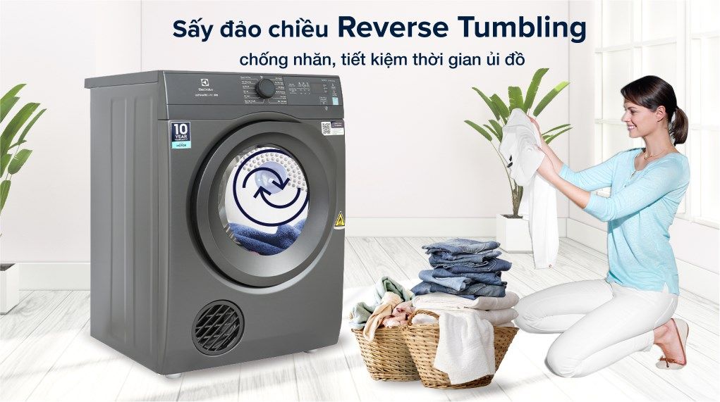 Máy sấy thông hơi Electrolux 8.5 kg EDV854N3SB