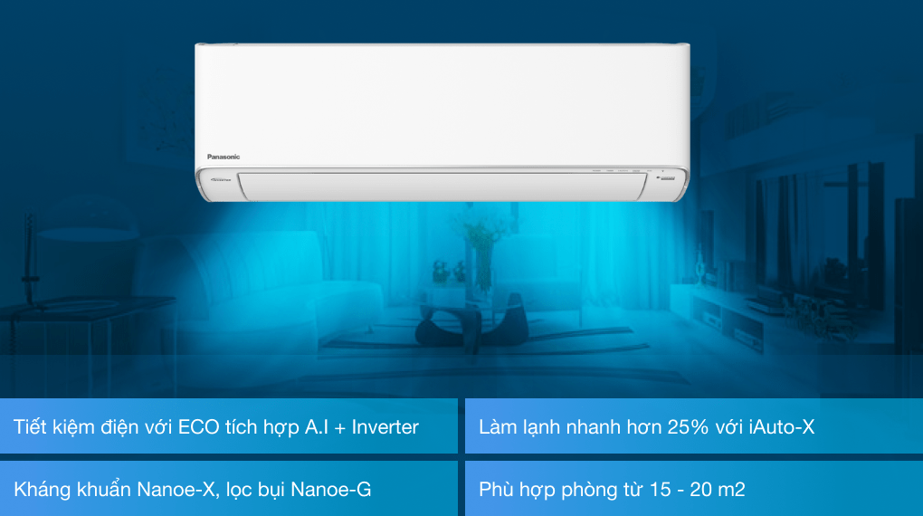 Điều hòa Panasonic Inverter 1.5 HP CU/CS-XU12XKH-8