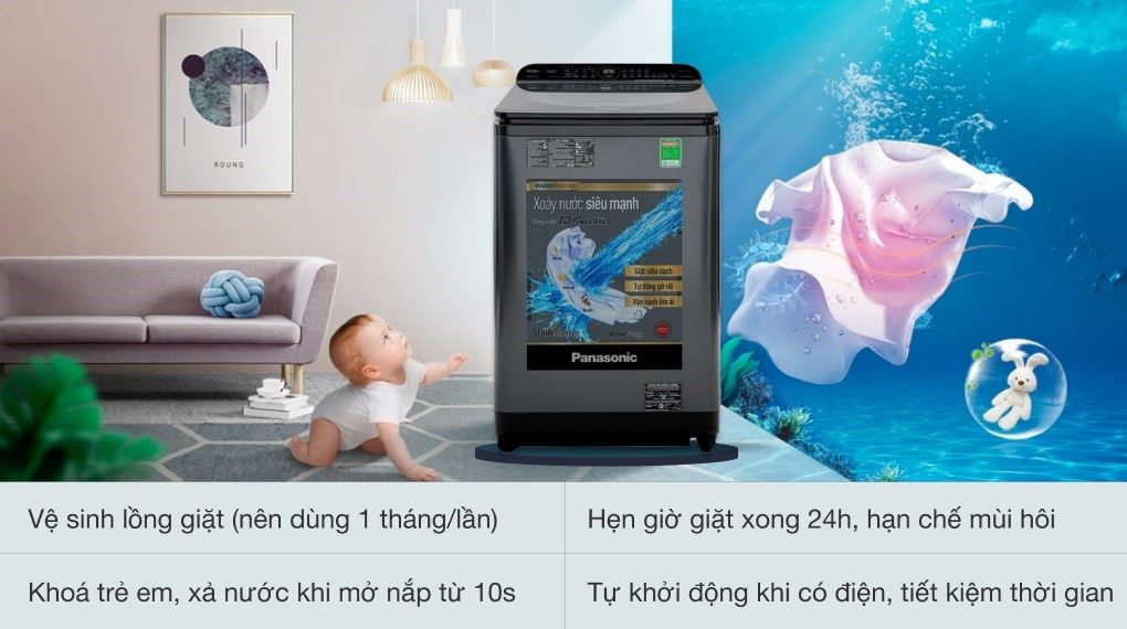 Máy giặt Panasonic Inverter 10.5 Kg NA-FD10AR1BV