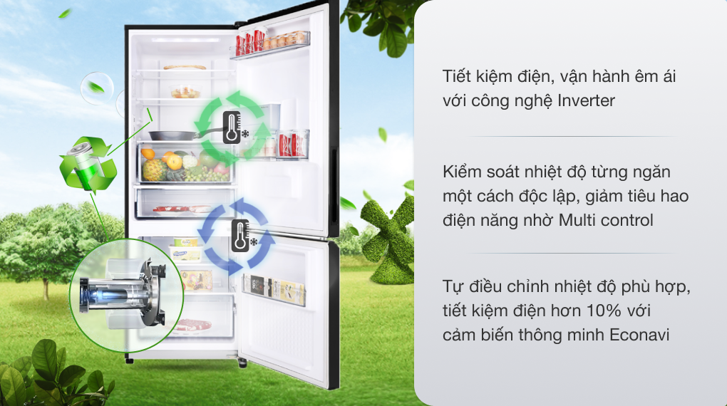 Tủ lạnh Panasonic Inverter 290 lít NR-BV320WKVN