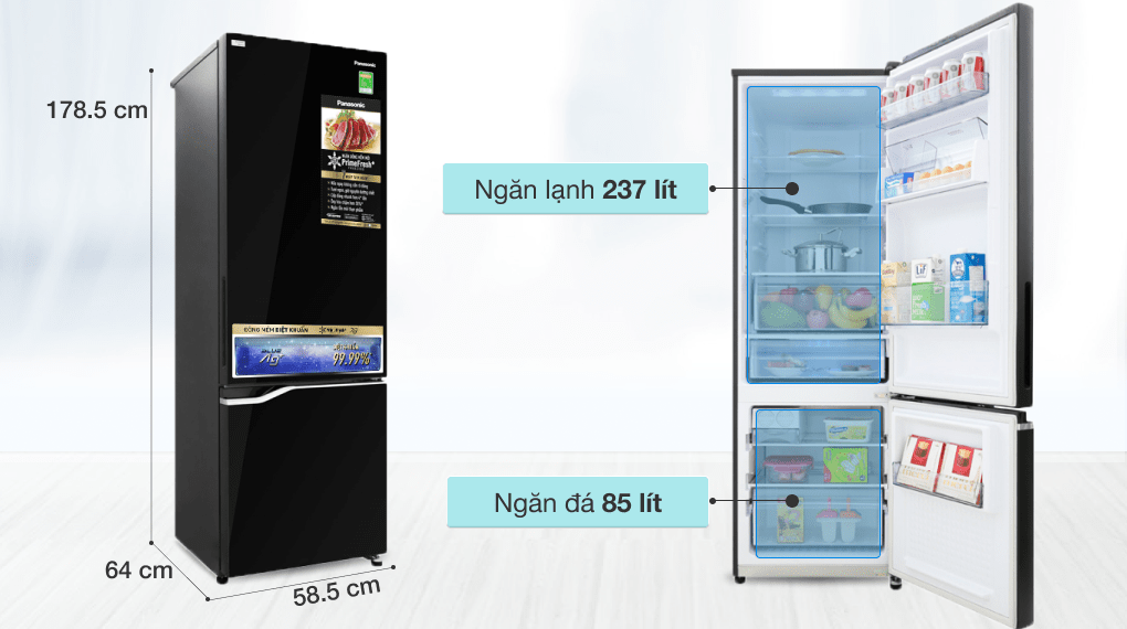 Tủ lạnh Panasonic Inverter 322 lít NR-BV360GKVN