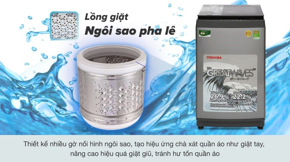 Máy giặt Toshiba 8 kg AW-K905DV(SG)