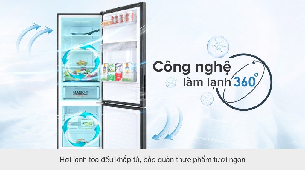 Tủ lạnh Aqua Inverter 320 lít AQR-B399MA(HB)