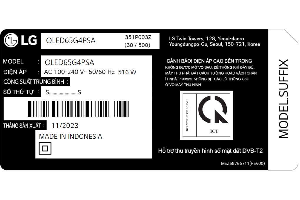 Smart Tivi OLED LG 4K 65 inch 65G4PSA