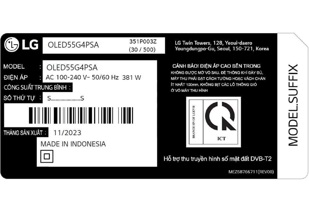 Smart Tivi OLED LG 4K 55 inch 55G4PSA