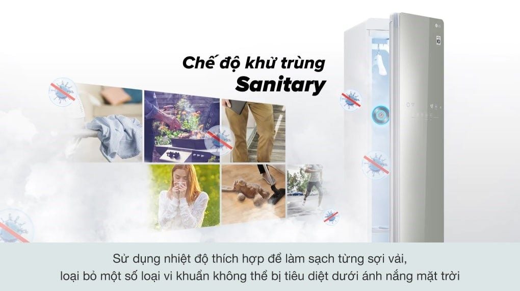 Tủ chăm sóc quần áo thông minh 5 móc LG Styler màu gương kính S5MB