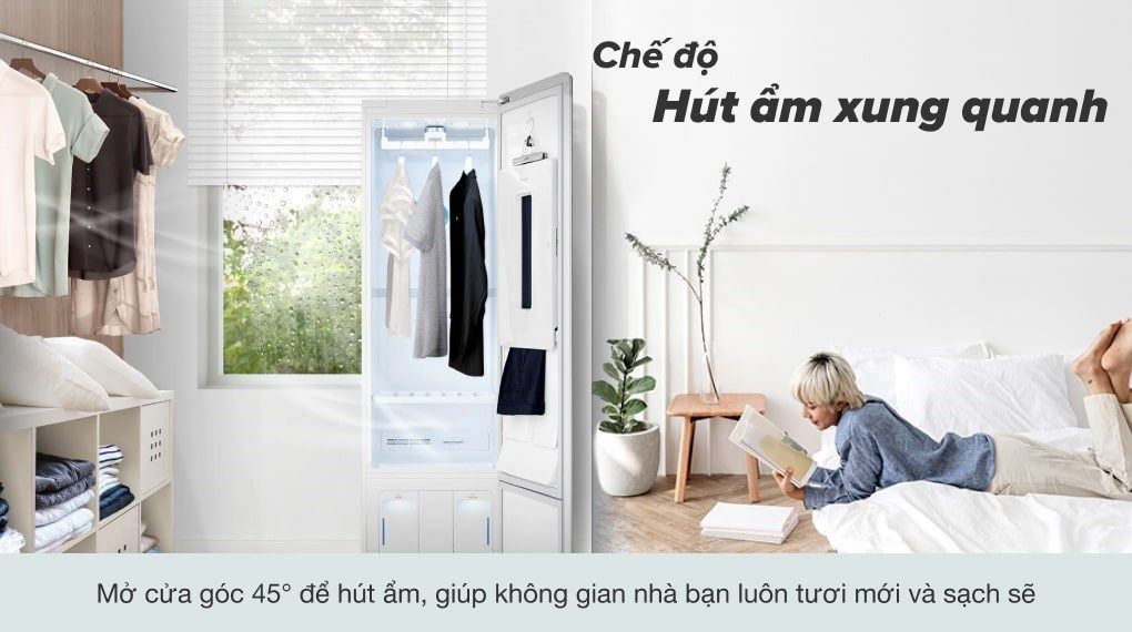 Tủ chăm sóc quần áo thông minh 5 móc LG Styler màu gương kính S5MB