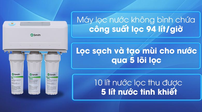 Máy lọc nước RO AOSmith AR600-C-S-1 5 lõi