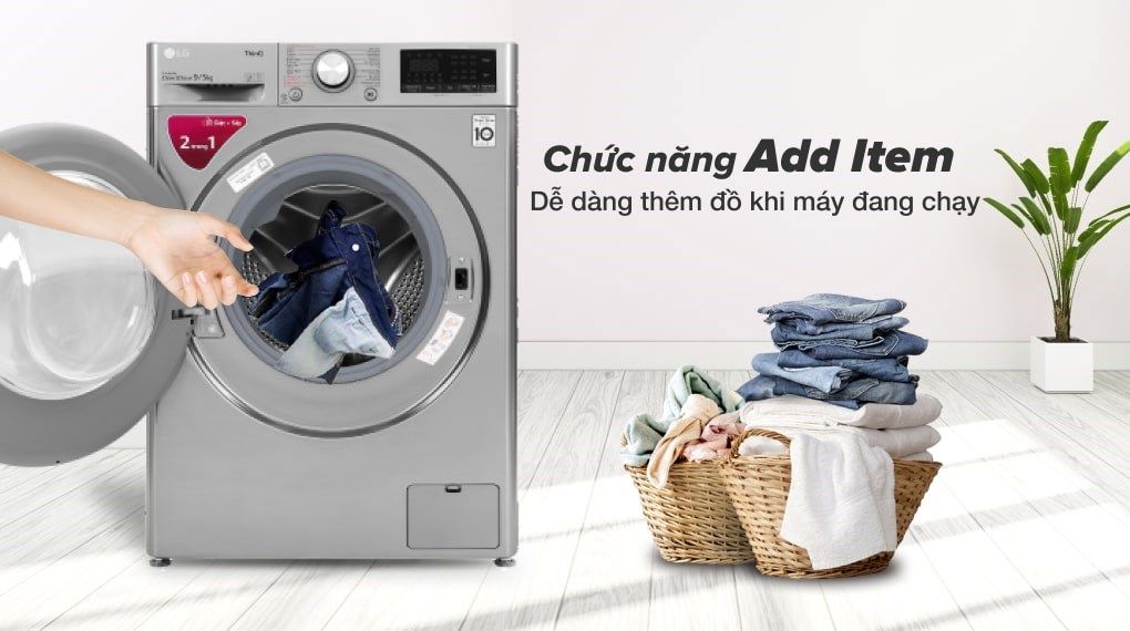 Máy giặt sấy LG Inverter 9 kg FV1409G4V