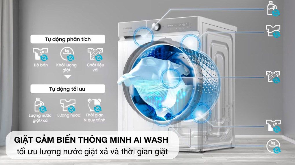 Máy Giặt Sấy Samsung Inverter 12/8 Kg WD12BB944DGHSV