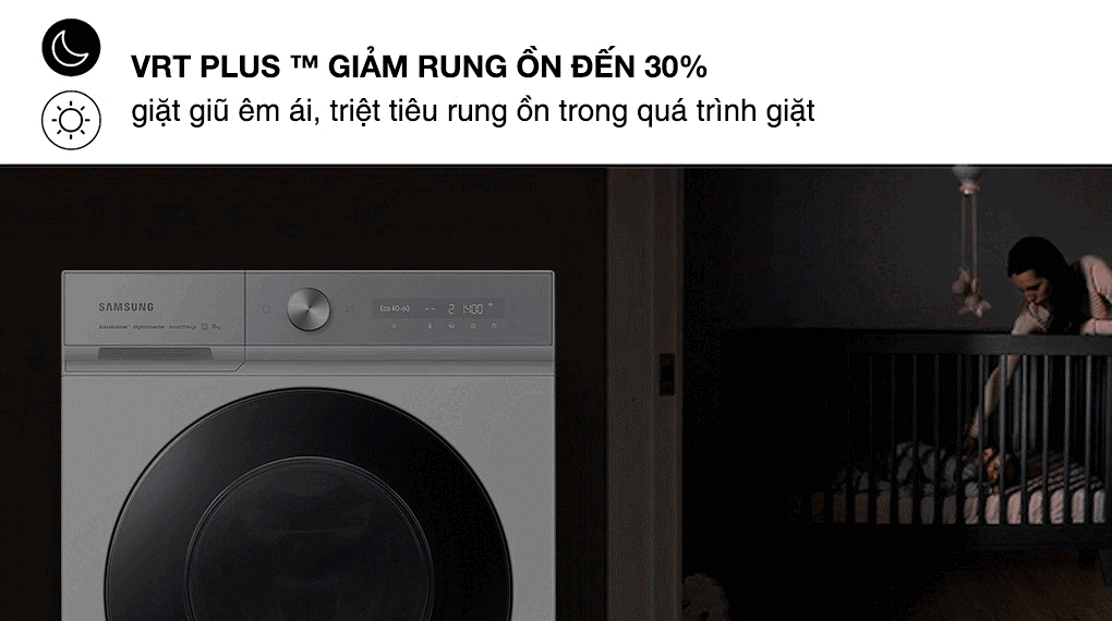 Máy Giặt Sấy Samsung Inverter 12/8 Kg WD12BB944DGHSV