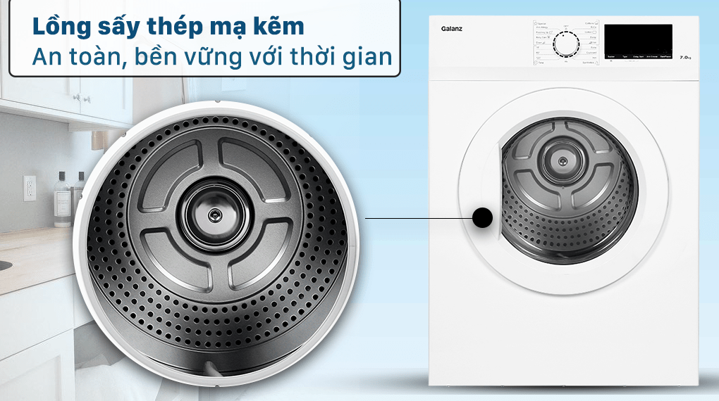 Máy sấy thông hơi Galanz 7 Kg DV-70T5C(W)