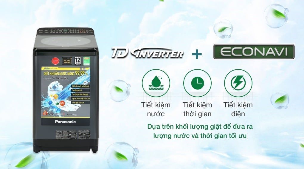 Máy giặt Panasonic Inverter 9.5 Kg NA-FD95V1BRV
