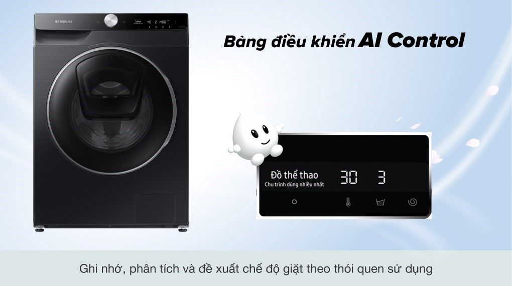 Máy giặt Samsung AI AddWash Inverter 12kg WW12TP94DSB/SV