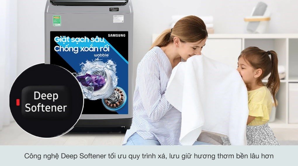 Máy giặt Samsung Inverter 8.5 kg WA85T5160BY/SV