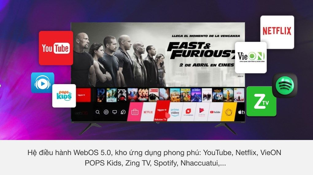 Smart Tivi Casper 4K 55 inch 55UW6000