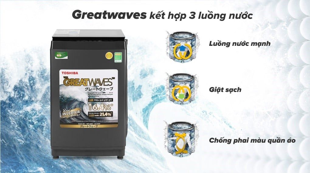 Máy giặt Toshiba Inverter 9.0 kg AW-DK1000FV(KK)
