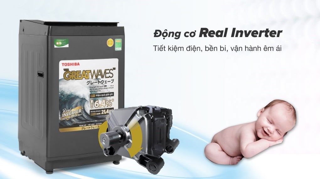 Máy giặt Toshiba Inverter 9.0 kg AW-DK1000FV(KK)