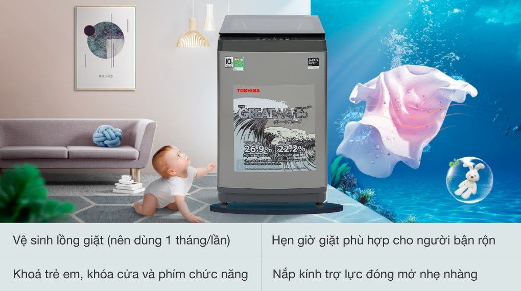 Máy giặt Toshiba 10.5 kg AW-UK1150HV(SG)