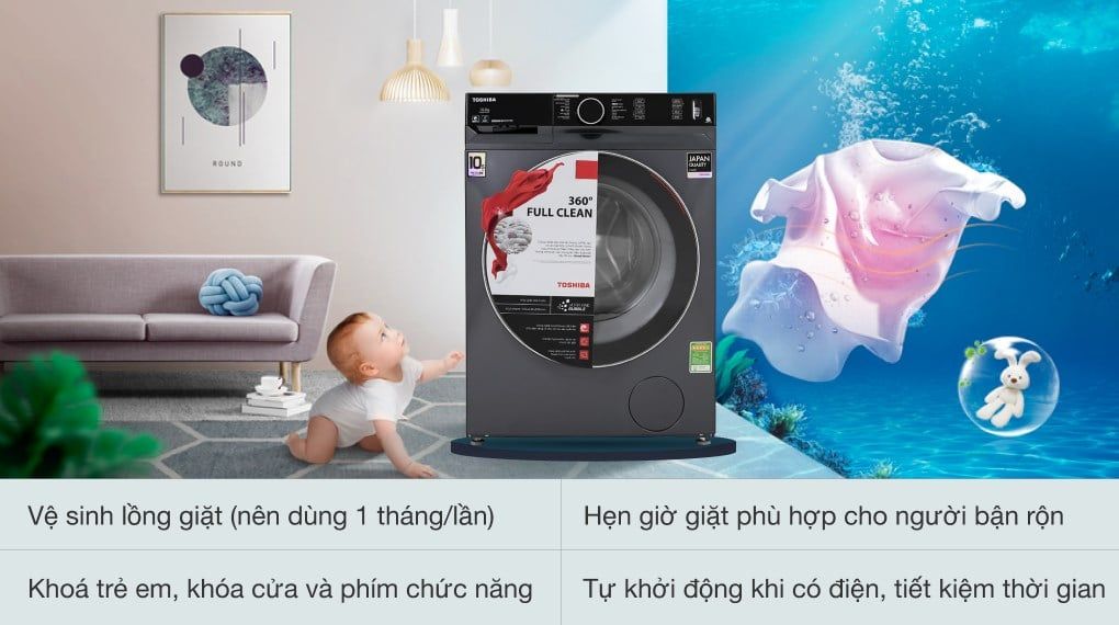 Máy giặt Toshiba Inverter 10.5 Kg TW-BK115G4V (MG)