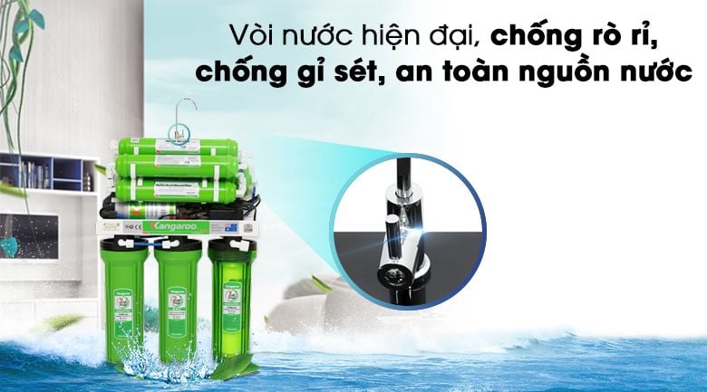 Máy lọc nước RO không vỏ Kangaroo KG110 9 lõi