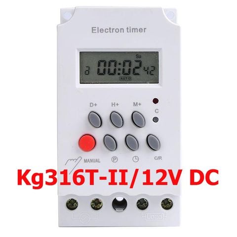 Công tắc hẹn giờ 12V DC KG316T-II-25A (timer hẹn giờ)