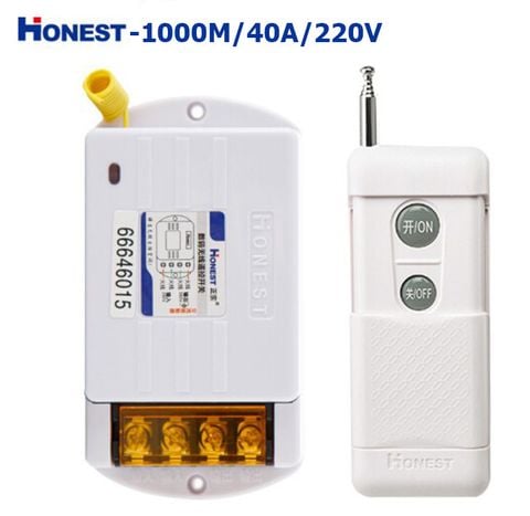 Bộ công tắc điều khiển từ xa Honest HT-6220KG 40A 220V bật tắt máy bơm nước động cơ công suất lớn