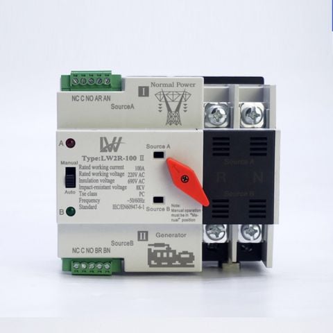 Bộ chuyển nguồn ATS 100A 2P cầu dao đảo chiều tự động