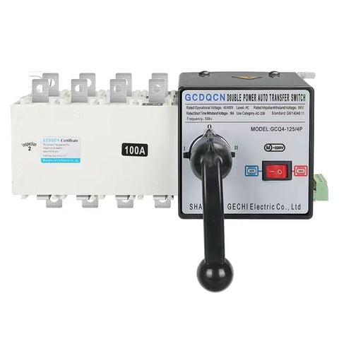 Bộ chuyển đổi hai nguồn điện tự động ats 3 pha 100A GECHELE 380v