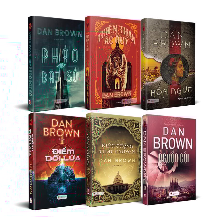  Combo 6 cuốn Nguồn Cội + Thiên Thần Và Ác Qủy + Biểu Tượng Thất Truyền + Điểm Dối Lừa + Pháo Đài Số + Hỏa Ngục 