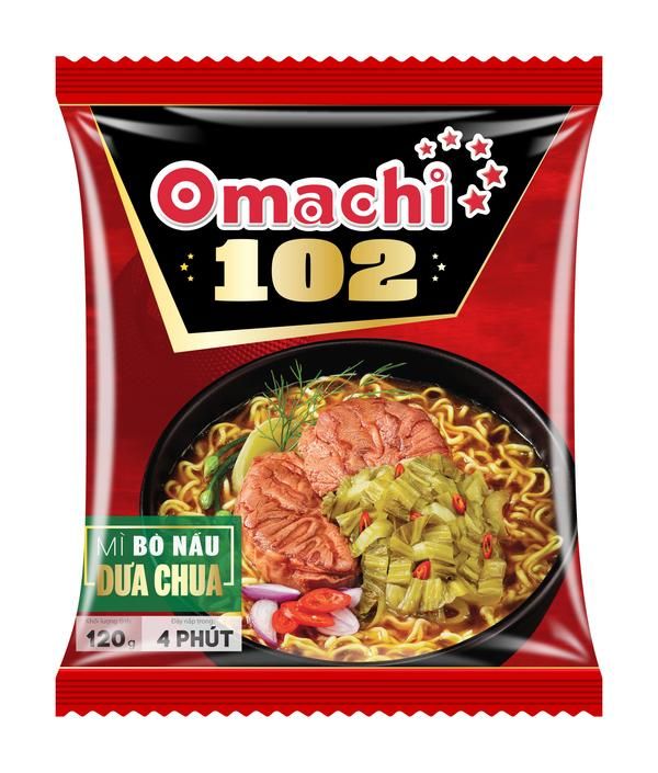  Mì Omachi 102 bò nấu dưa gói 120g 