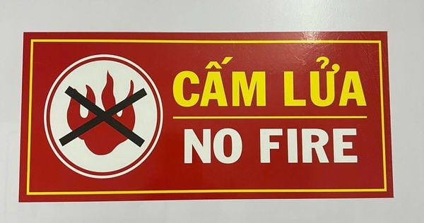  Cấm lửa + Cấm hút thuốc (tôn) 
